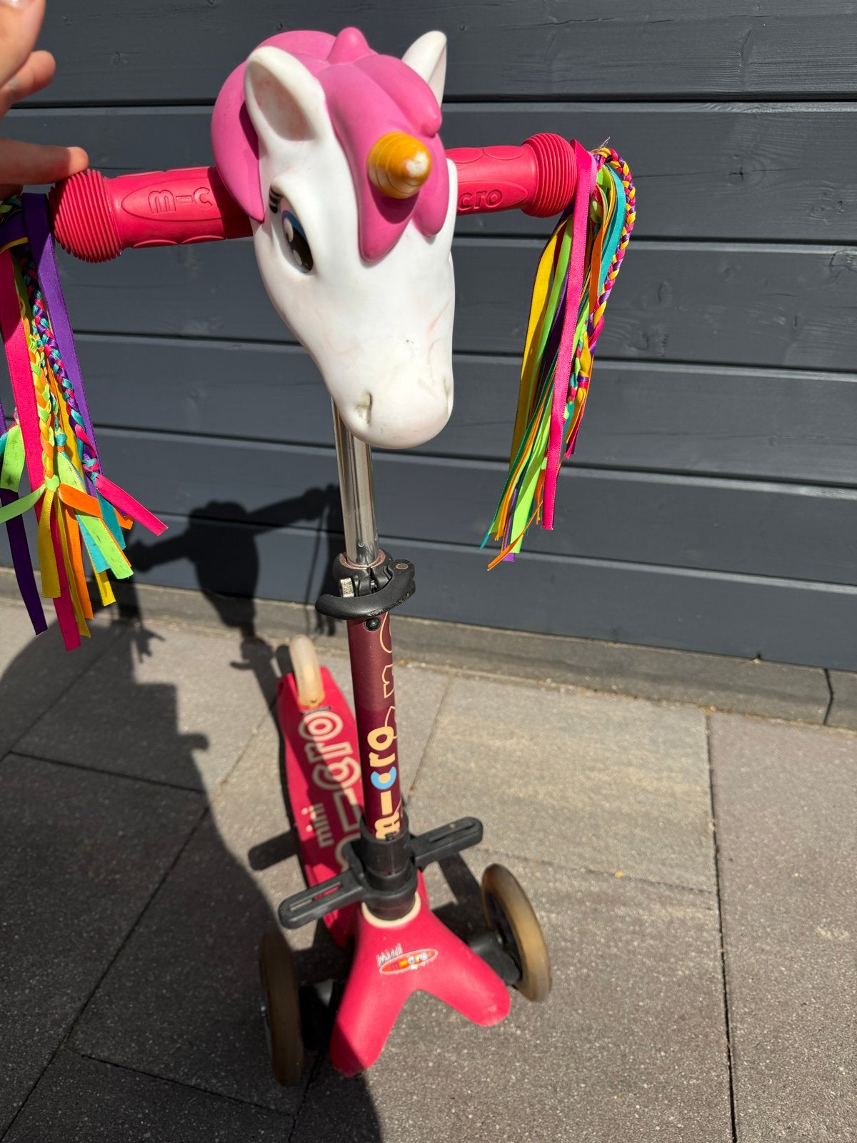 Roze Micro Mini Step met Eenhoorn en LED wielen, Fietsen en Brommers, Steps, Ophalen, Gebruikt, Gewone step