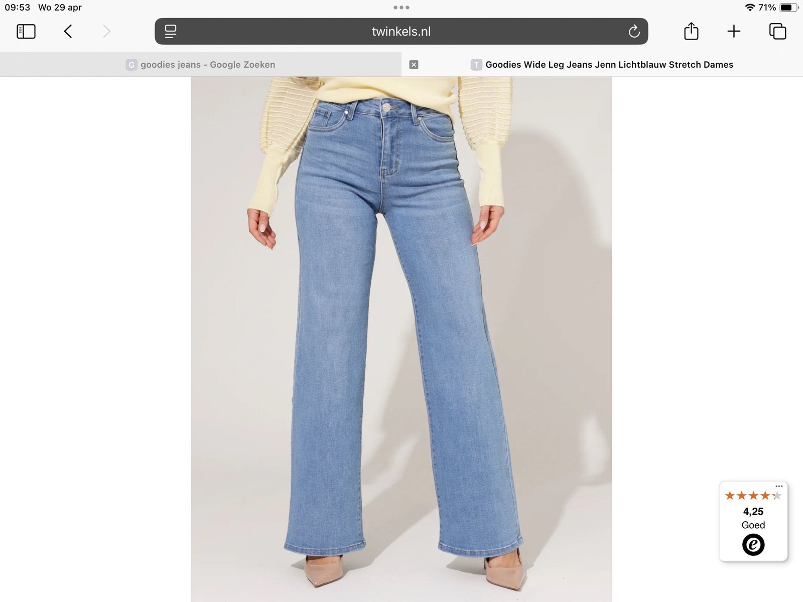 Goodies jeans maat 38, Verzenden, Zo goed als nieuw, Blauw, W30 - W32 (confectie 38/40)