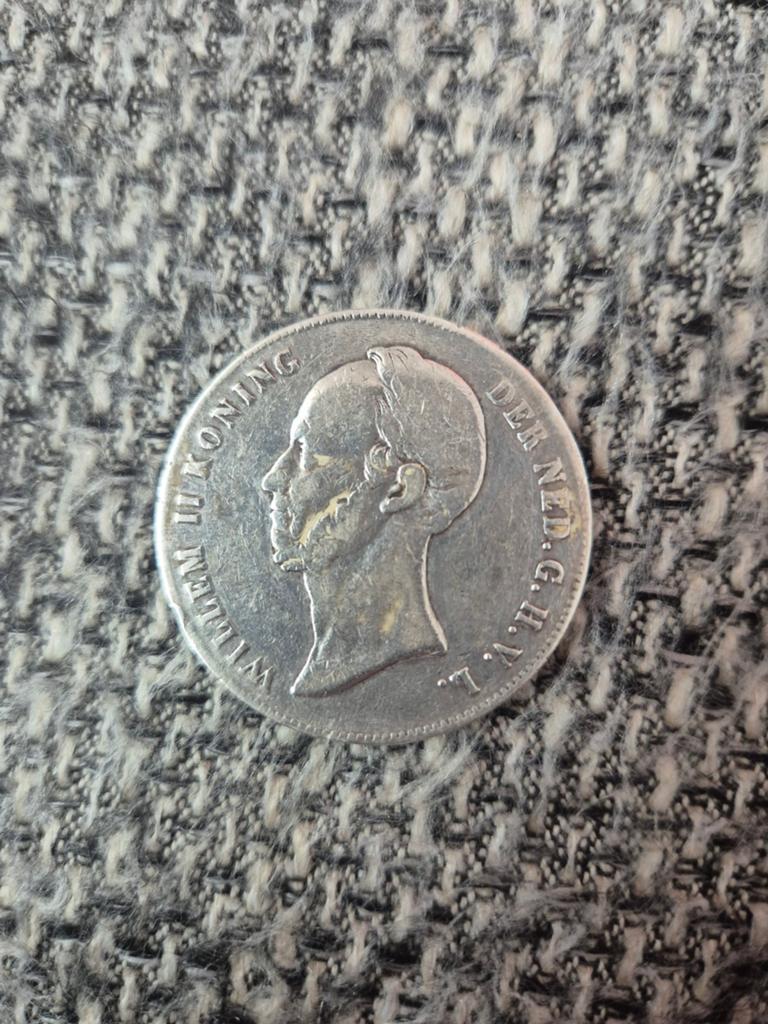 Zilveren 2½ Gulden Koning Willem II 1847, Postzegels en Munten, Munten | Nederland, Zilver, Ophalen of Verzenden, Losse munt, 2½ gulden