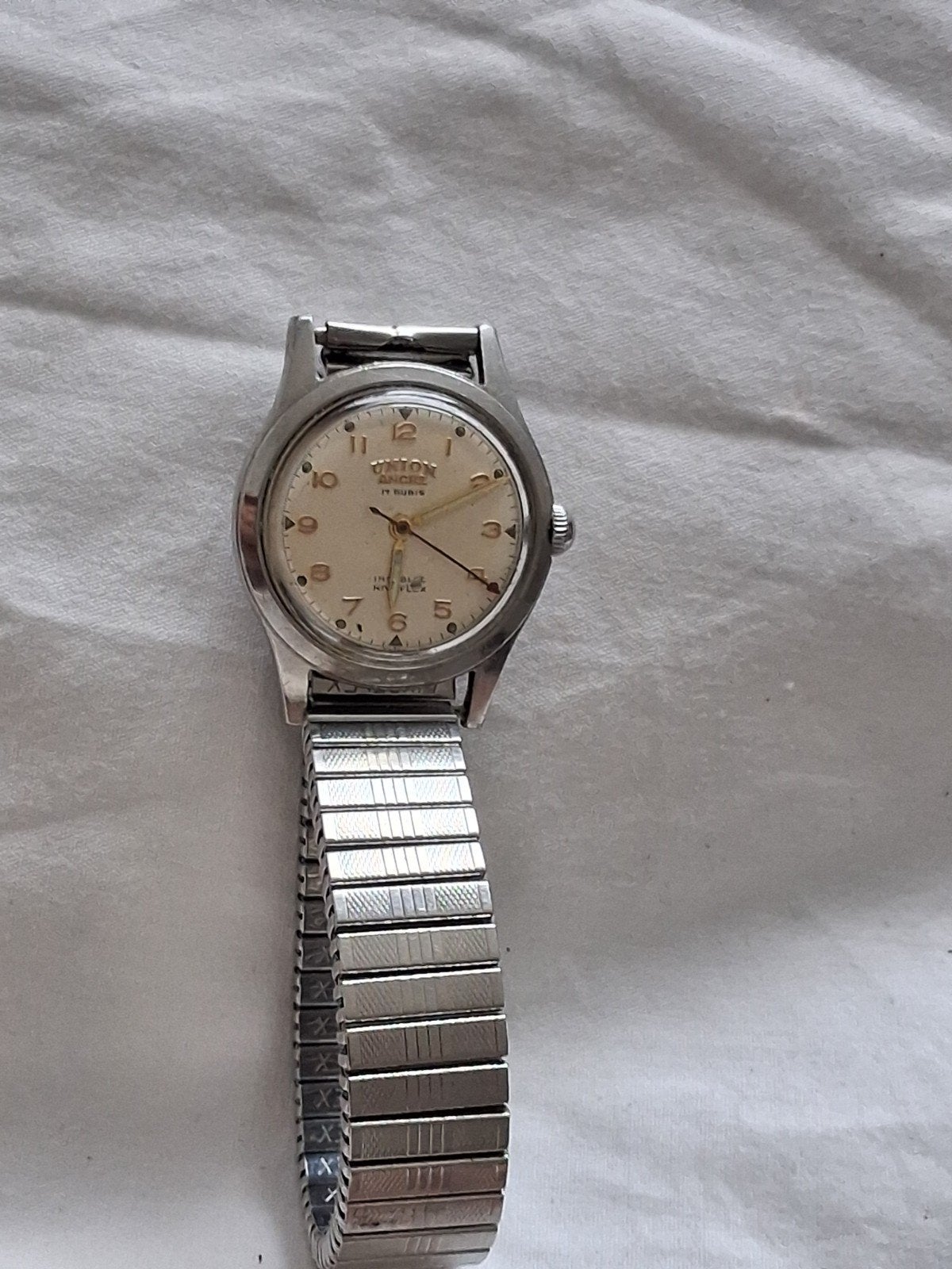 Union Ancre heren horloge handopwinder, Ophalen of Verzenden, Overige materialen