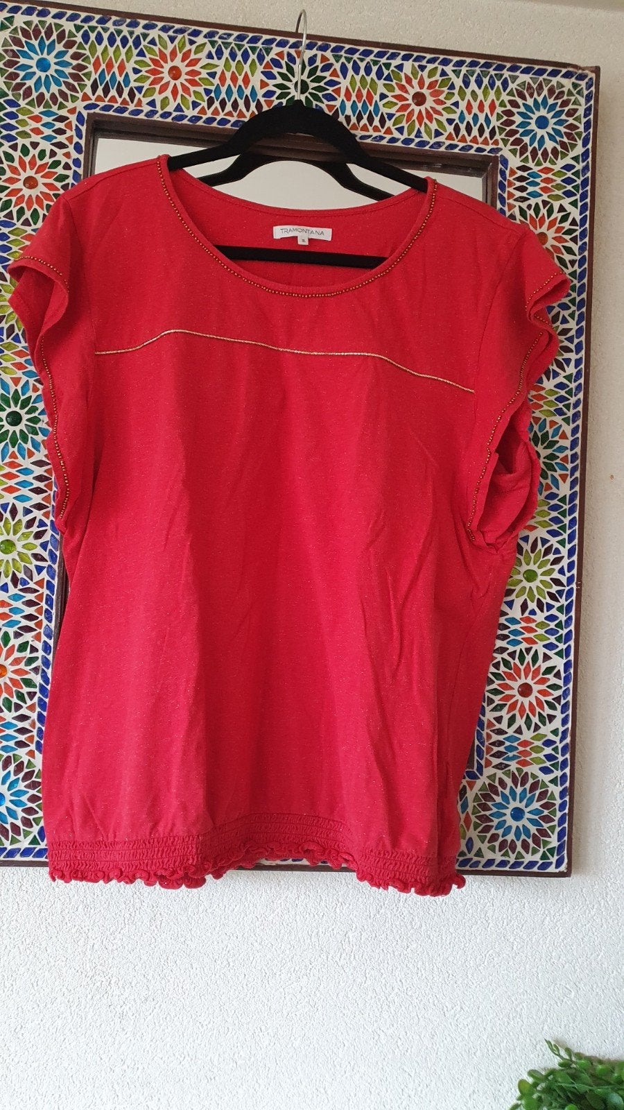 Tramontana mooie stretch top maat XL, Kleding | Dames, Ophalen of Verzenden, Zo goed als nieuw, Maat 46/48 (XL) of groter, Korte mouw