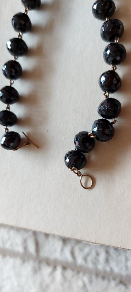 Vintage Ketting granaat, Sieraden, Tassen en Uiterlijk, Antieke sieraden, Ophalen of Verzenden, Overige materialen, Ketting
