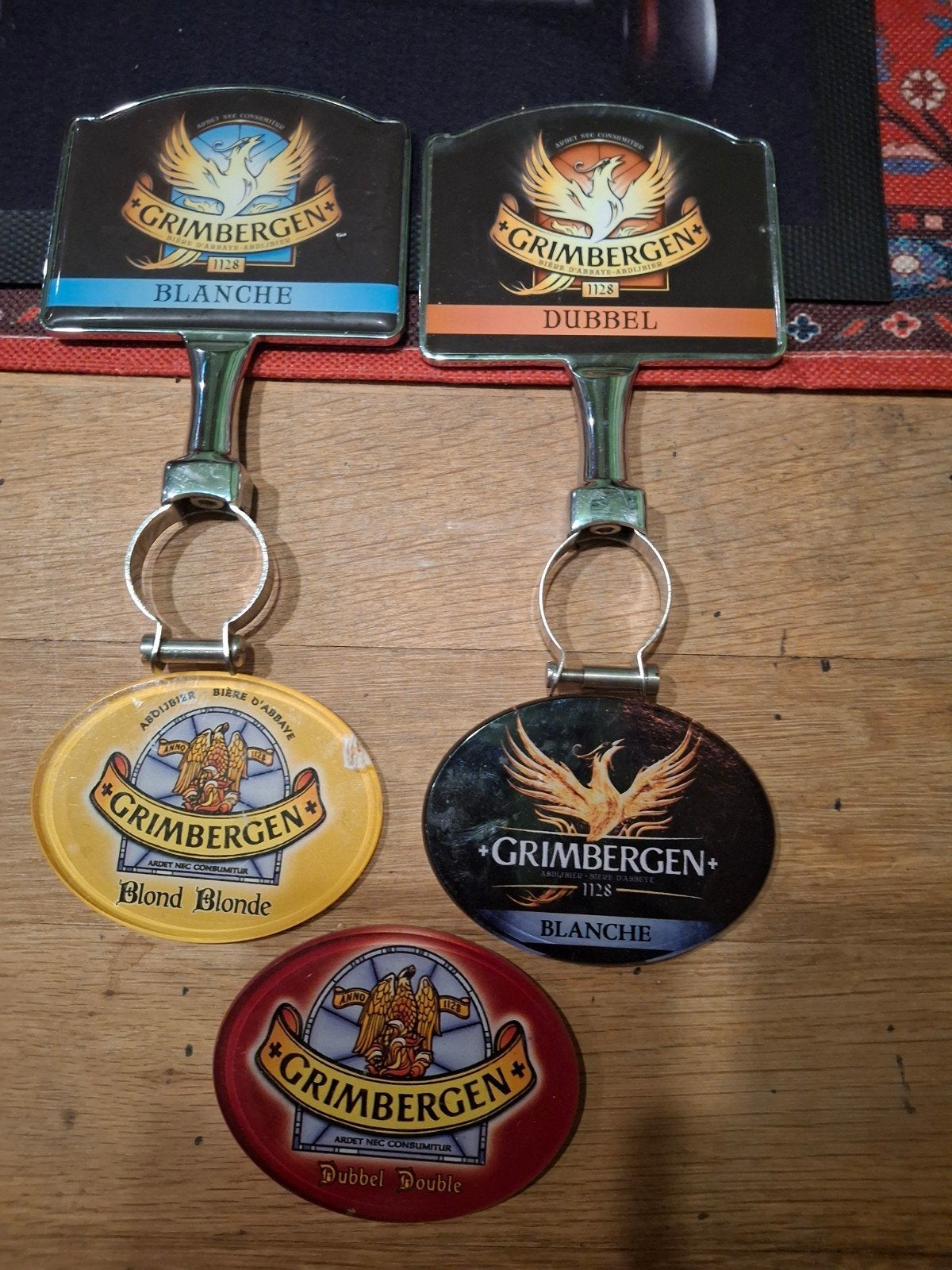 Grimbergen taplenzen en tapruiten - Blanche, Dubbel, Blond, Verzamelen, Merken en Reclamevoorwerpen, Ophalen of Verzenden, Gebruikt