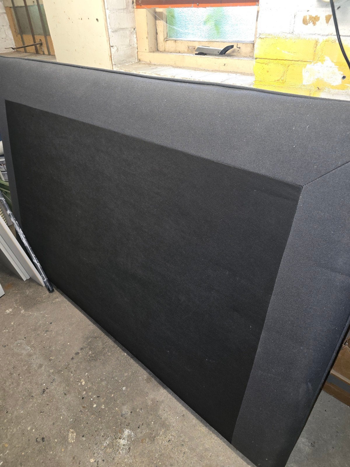 GRATIS      achterbord boxspring, Ophalen of Verzenden, Tweepersoons, Grijs, Hout