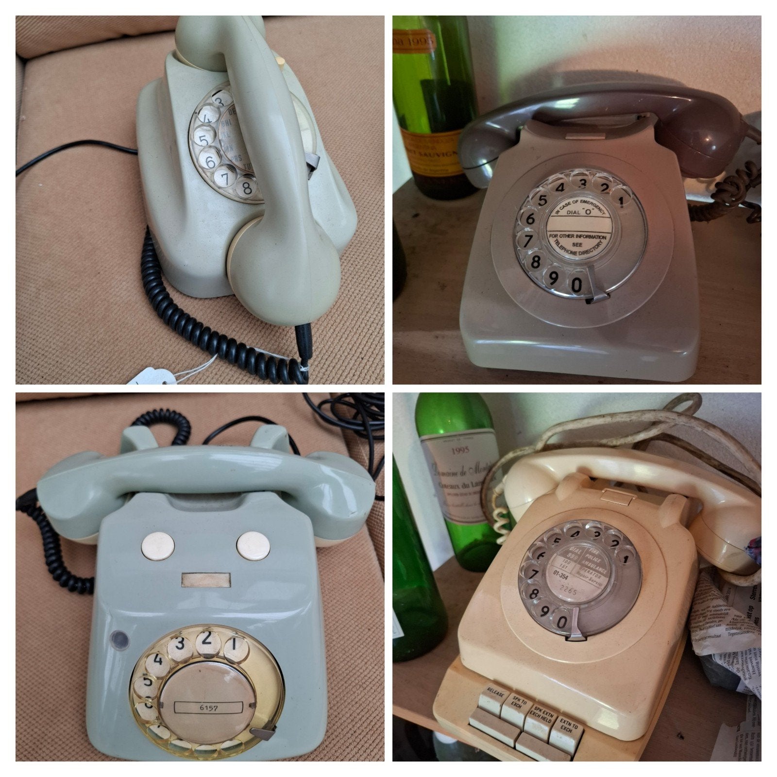 Diverse kunststof draaitelefoons (10 stuks), Telecommunicatie, Vaste telefoons | Niet Draadloos, Ophalen of Verzenden, Gebruikt