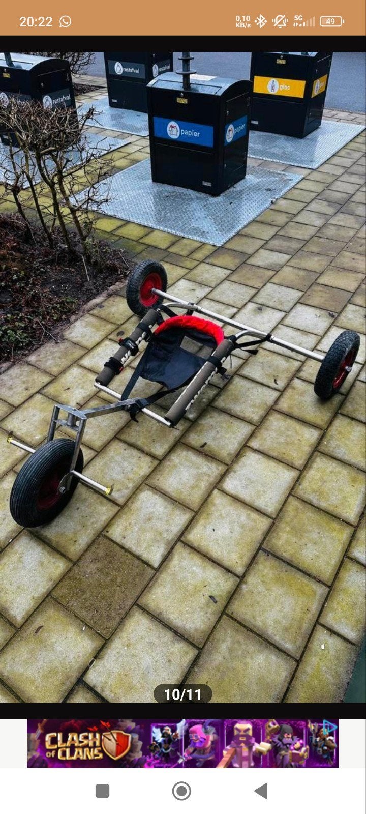 Peter Lynn rvs kite buggy, Ophalen, Gebruikt, Vierlijns, Toebehoren