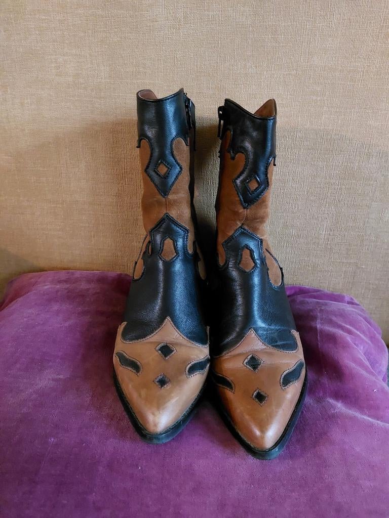 Leren cowboylaarzen maat 37, Kleding | Dames, Schoenen, Ophalen of Verzenden