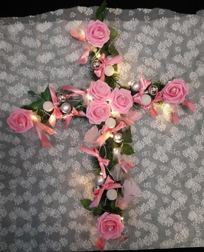 Kerst kruis met verlichting, Diversen, Kerst, Ophalen of Verzenden