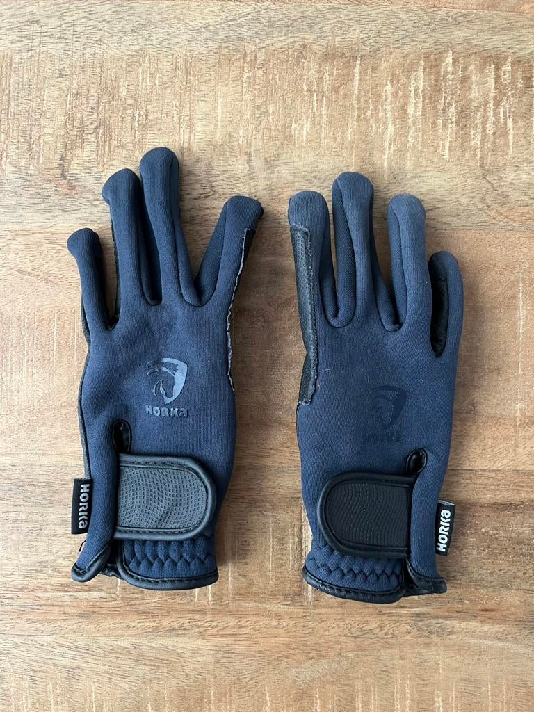 Paardrij handschoenen Horka maat S donkerblauw, Dieren en Toebehoren, Paardrijkleding, Ophalen of Verzenden, Gebruikt, Overige soorten