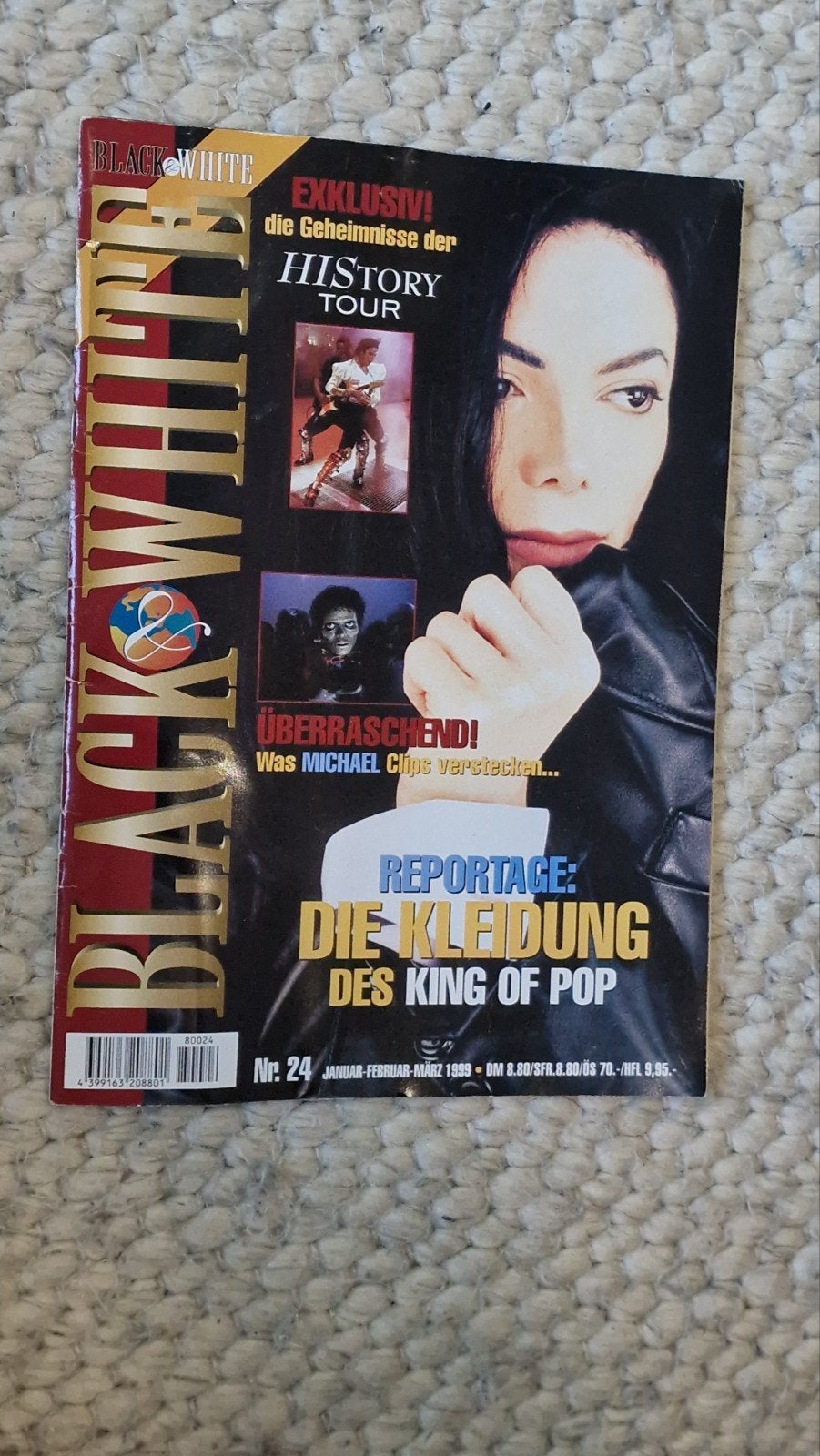 Michael Jackson Black & White Magazine - Voor- en Achterkant, Ophalen of Verzenden