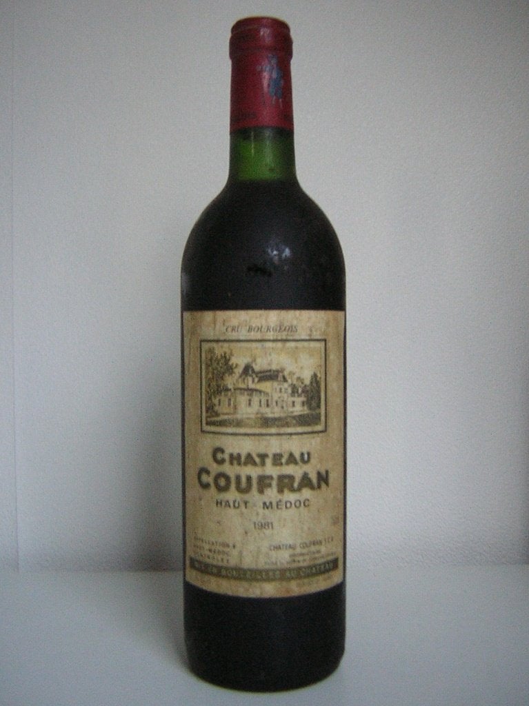 wijn 1981 Chateau Coufran Haut Medoc Bordeaux. 45 Jaar Oud, Frankrijk, Nieuw, Ophalen of Verzenden, Rode wijn