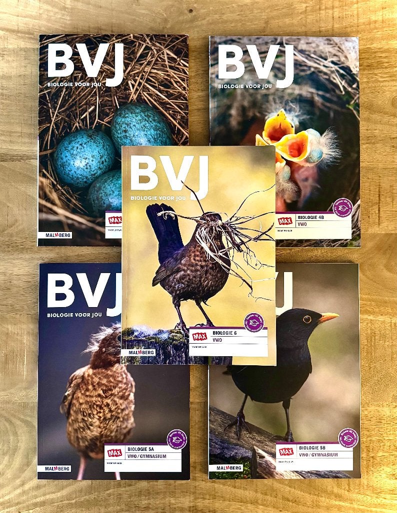 Biologie Voor Jou VWO 4A, 4B, 5A, 5B, 6 + Uitwerkingen BVJ, Ophalen, VWO, Malmberg, Biologie