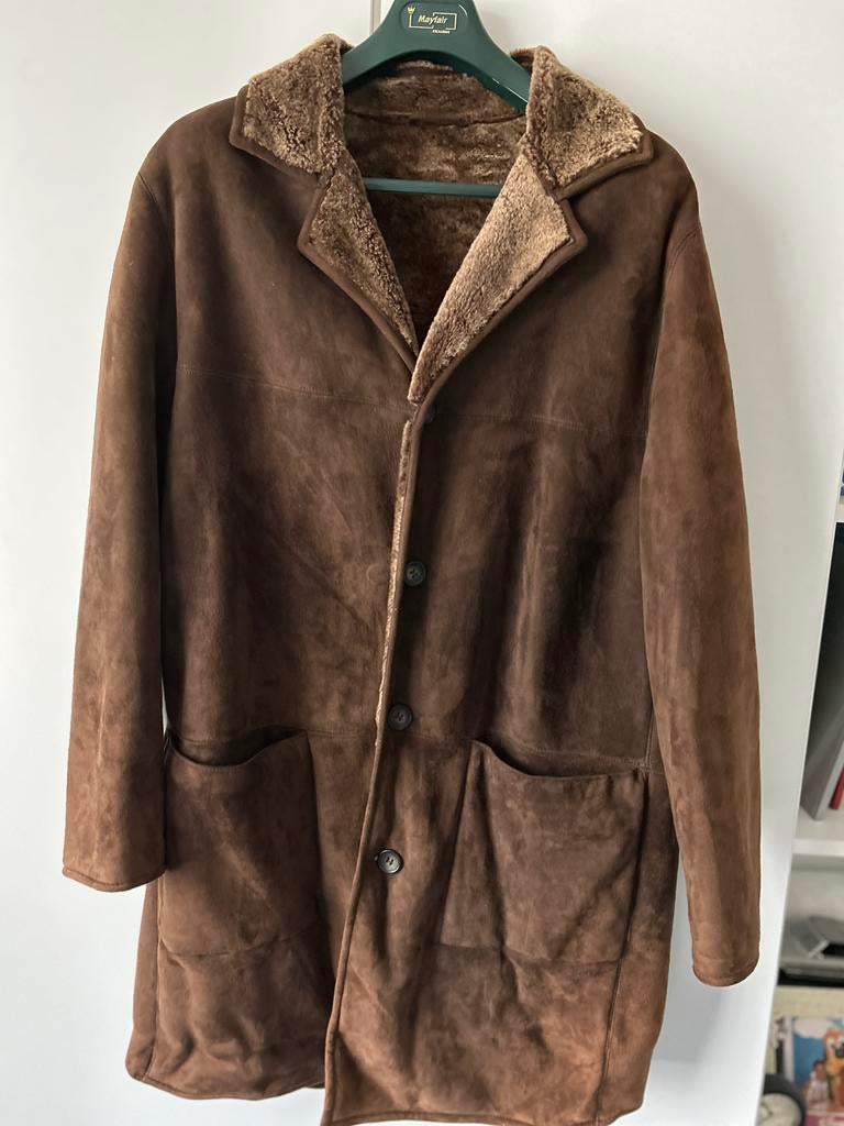 Donker bruine Milestone lammy coat, Kleding | Heren, Jassen | Winter, Maat 52/54 (L), Bruin, Milestone, Ophalen of Verzenden