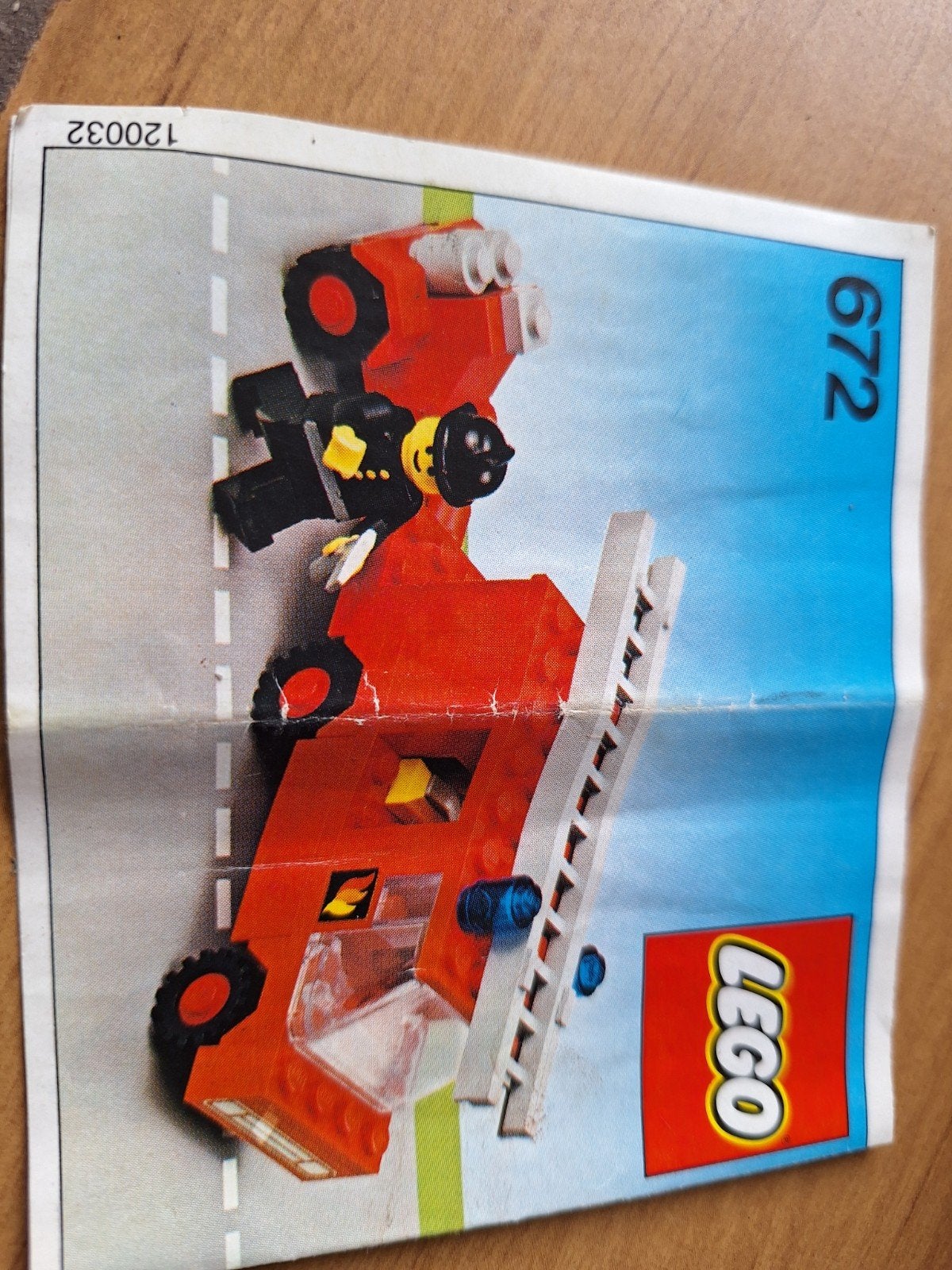 Lego Brandweerwagen met minifiguur en instructies, Compleet, Lego, Ophalen of Verzenden, Complete set