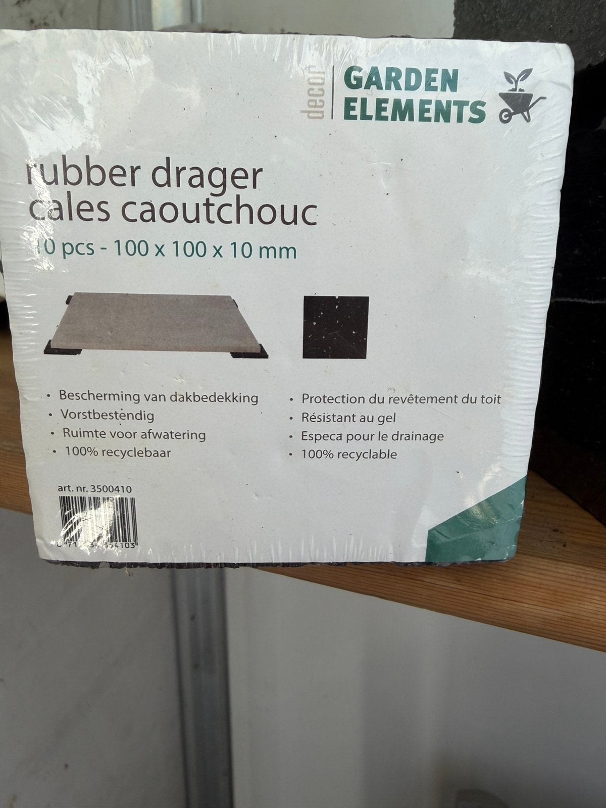 Rubber tegeldragers 100x100x10 50 stuks, Ophalen, Overige materialen, 30 cm of meer, 50 tot 150 cm