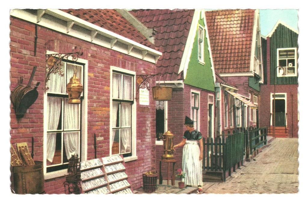 947065 Volendam 1962 NH klederdracht Gelopen met Postzegel, Ophalen of Verzenden, 1960 tot 1980, Gelopen, Noord-Holland
