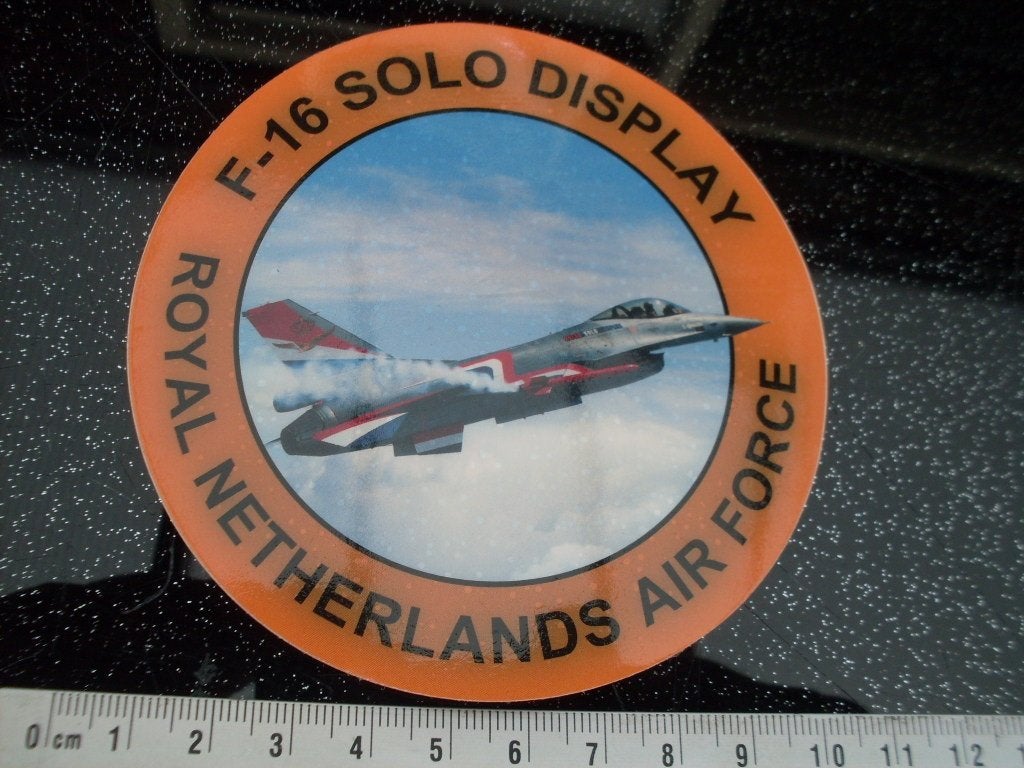 sticker F-16 solo display royal netherlands air force KLu, Verzenden, Zo goed als nieuw, Bedrijf of Vereniging