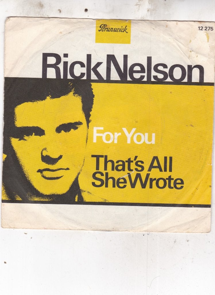 Rick Nelson ( 1963 ), Ophalen of Verzenden, Zo goed als nieuw, 7 inch, Pop