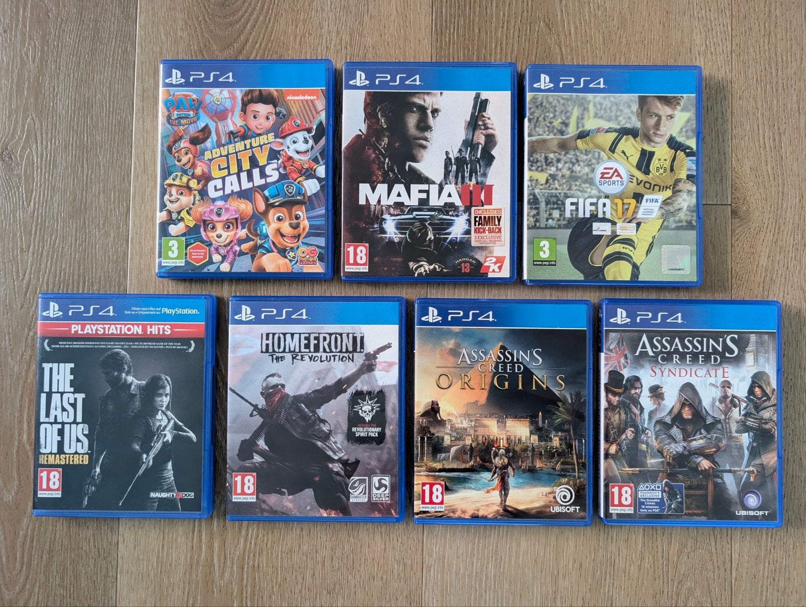 PS4 Games Bundel: The Last of Us, Mafia III, FIFA 17 en meer, Gebruikt, Vanaf 18 jaar, Overige genres, Ophalen of Verzenden