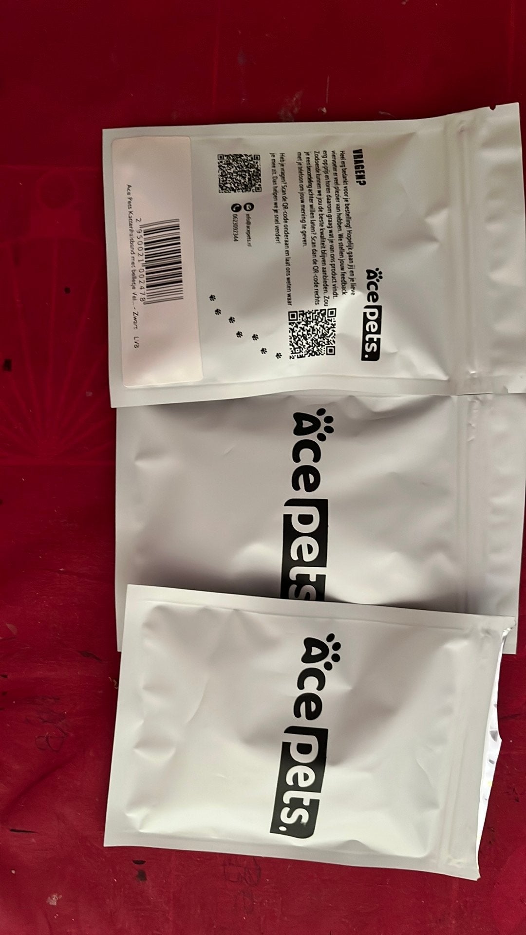 Drie keer AcePets kattenhalsbandjes met belletje en kokertje, Dieren en Toebehoren, Katten-accessoires, Ophalen of Verzenden, Nieuw
