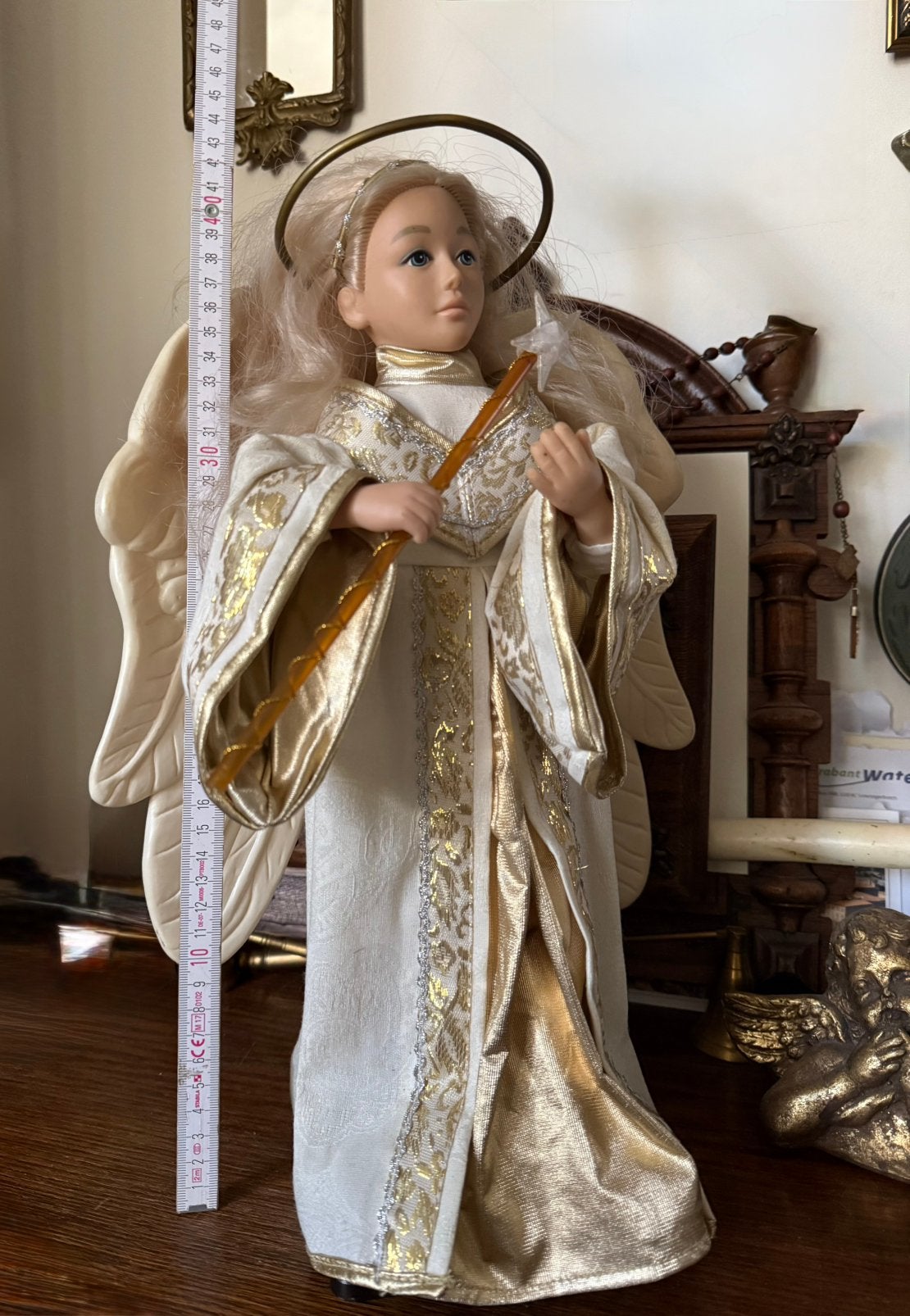 Mooie grote serene engel ca. 45 cm hoog, Ophalen of Verzenden