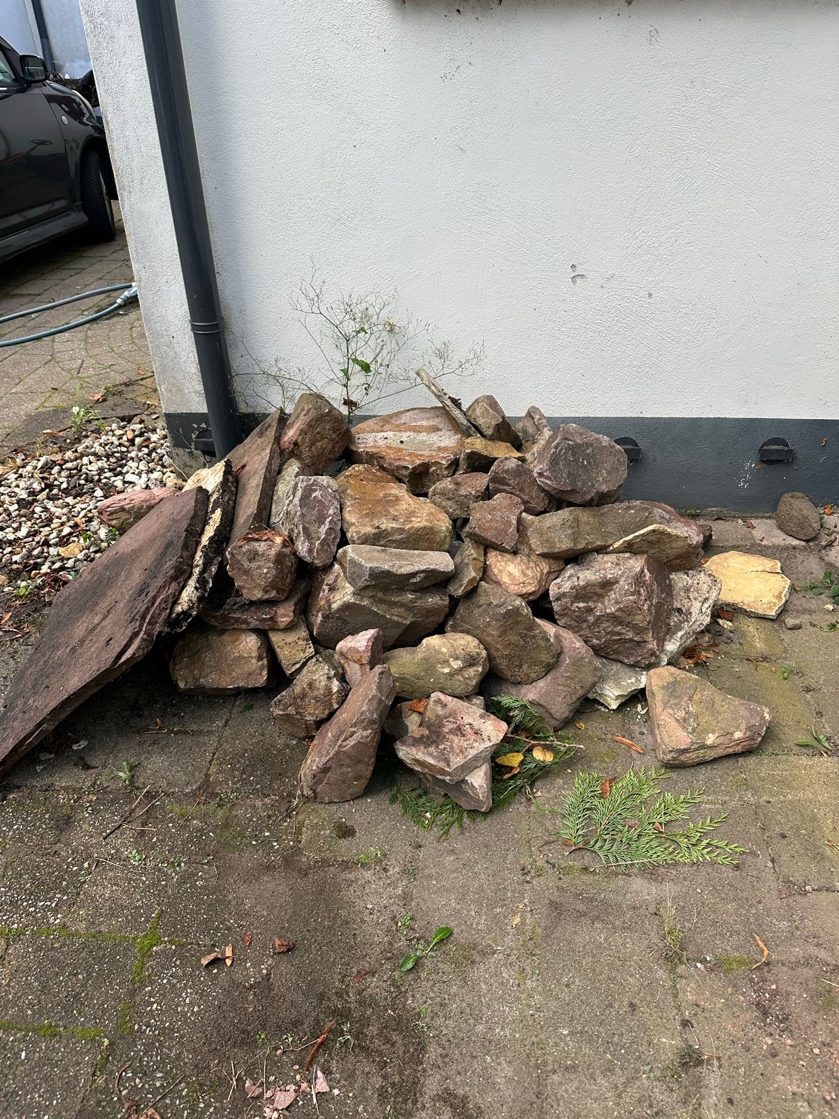 GRATIS Veldkeien/breuksteen tuin, rotstuin of waterelement, Tuin en Terras, Ophalen, Overige materialen, Gebruikt, Kei