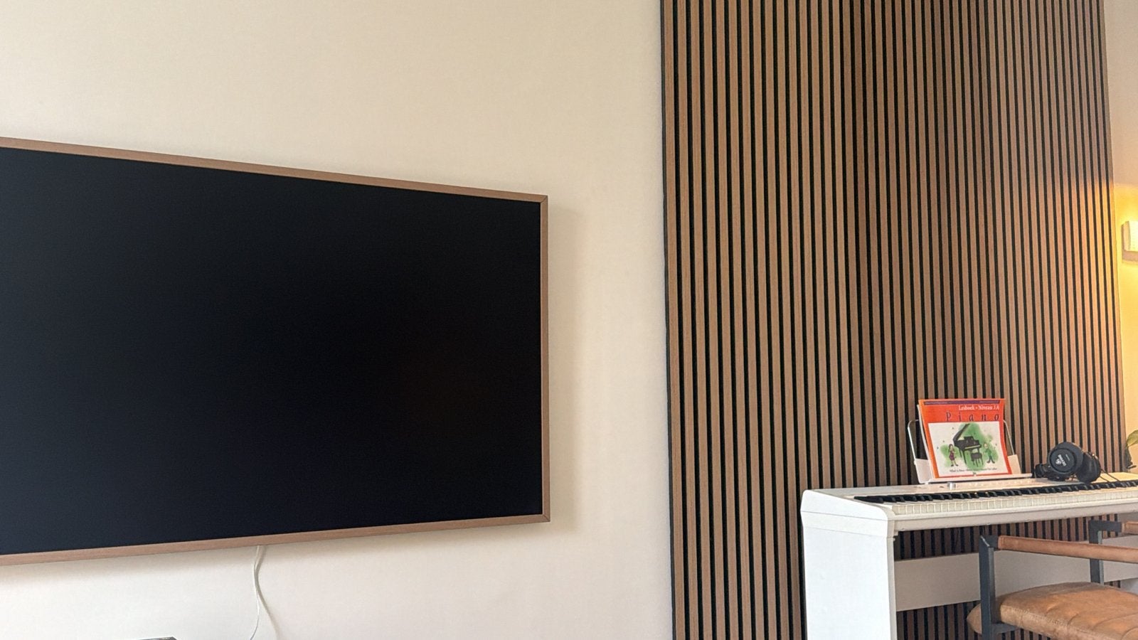 Samsung The Frame lijst - Teakhout Look 55” - NIEUW, Ophalen, 100 tot 150 cm, 150 tot 200 cm, Nieuw