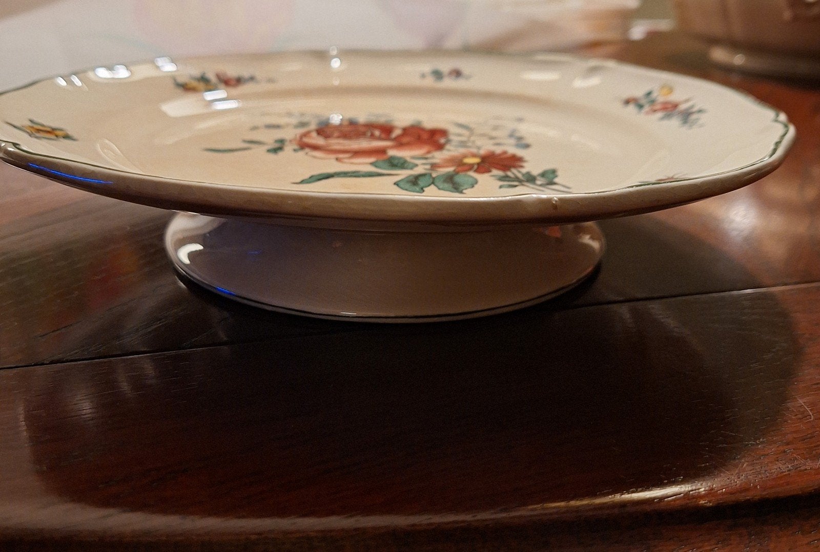 Vintage Villeroy & Boch Alt Strassburg serveerschaal op voet, Ophalen