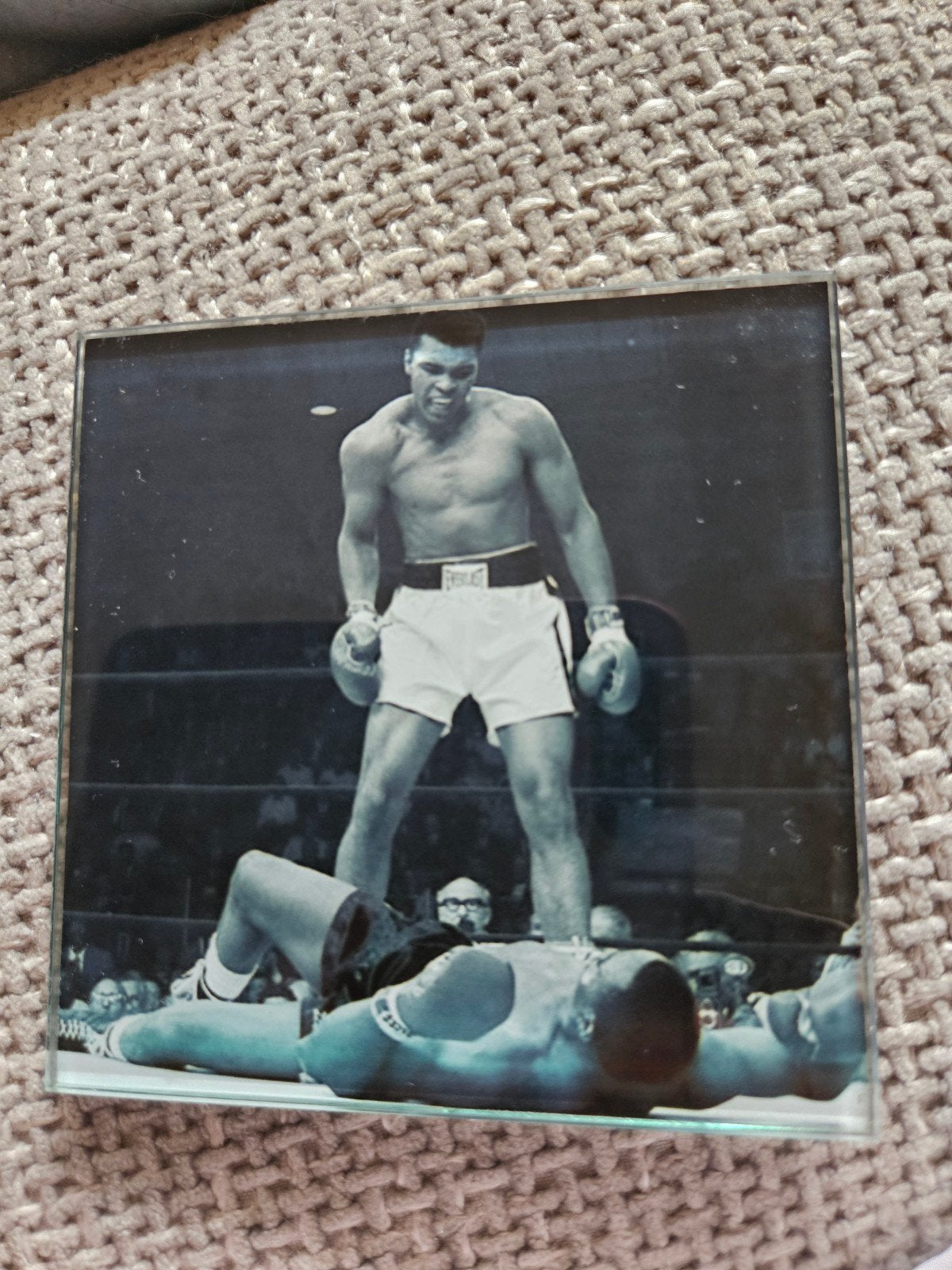 Muhammad Ali vs Sonny Liston Foto op Glas, Ophalen of Verzenden, Gebruikt