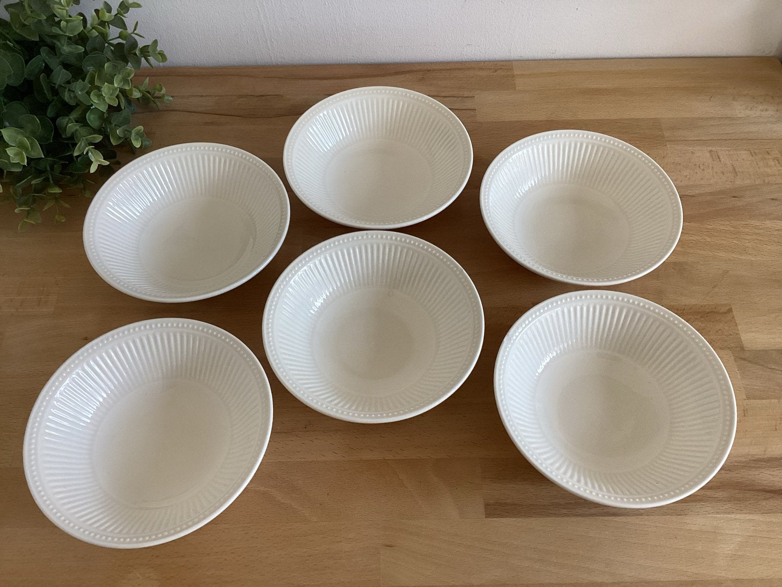 6 Wedgwood Windsor papschaaltjes soepkommen, Klassiek, Ophalen of Verzenden, Zo goed als nieuw, Kom(men)