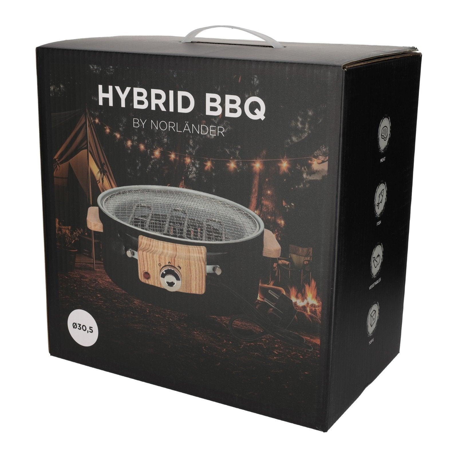 Hybrid BBQ Nörlander (elektrisch en houtskool), Ophalen, Nieuw, Norländer, Met accessoires