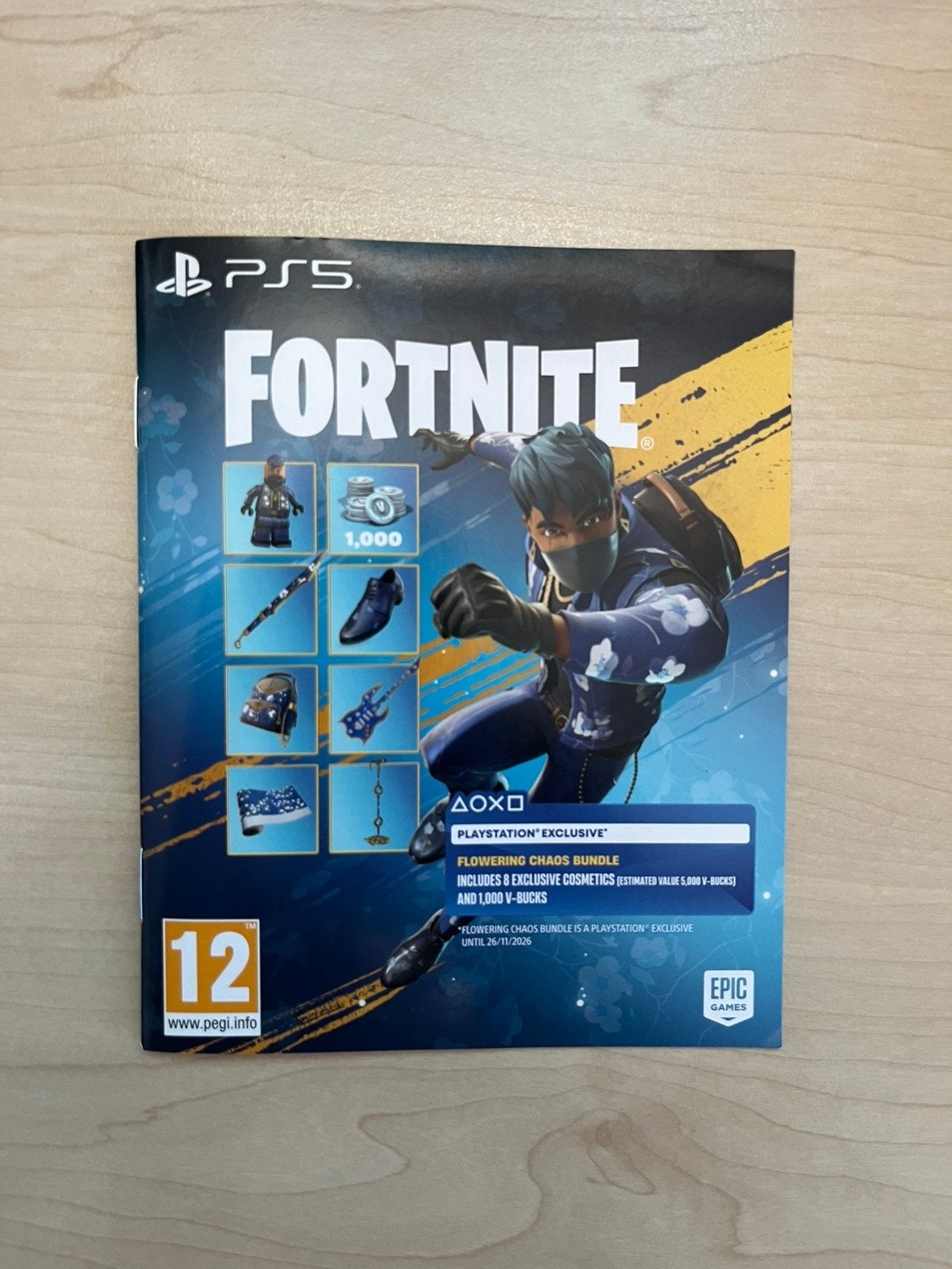 Fortnite flowering chaos bundle ps5, Spelcomputers en Games, Games | Sony PlayStation 5, Ophalen, Nieuw