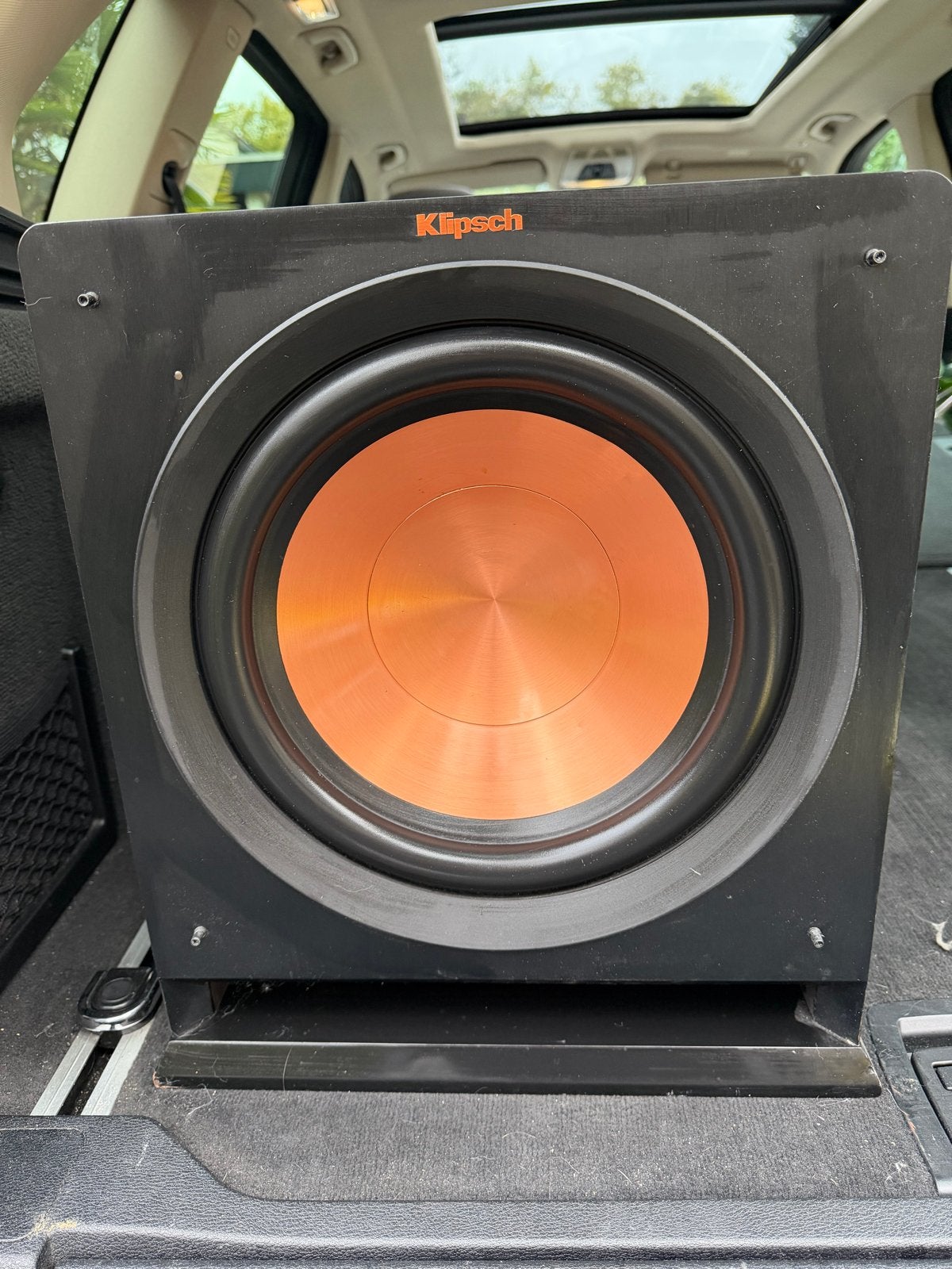 Defecte Klipsch R-112SW Subwoofer, Subwoofer, Zo goed als nieuw, Geschikt voor surround/home cinema, Ophalen