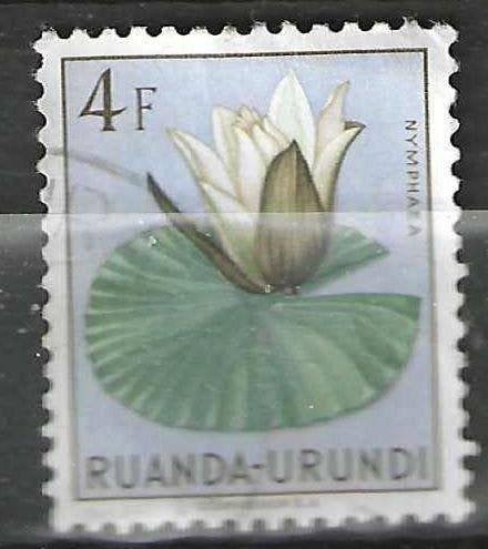 Ruanda-Urundi 1959/1961 - Yvert 205 - Witte Waterlelie (PF), Verzenden, Overige landen, Postfris