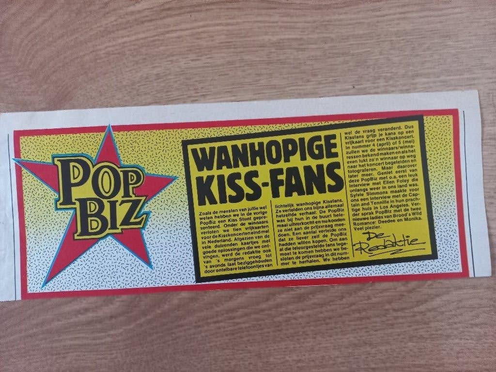 Pakket Kiss artikelen, Ophalen of Verzenden, 1980 tot heden, Nederland, Knipsel(s)