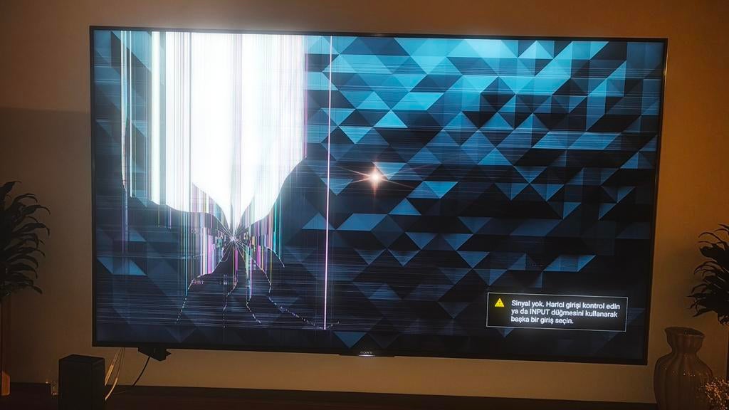 Sony TV 65 inch (2020) met barst in beeldscherm, Ophalen of Verzenden, Niet werkend, 100 cm of meer, Sony