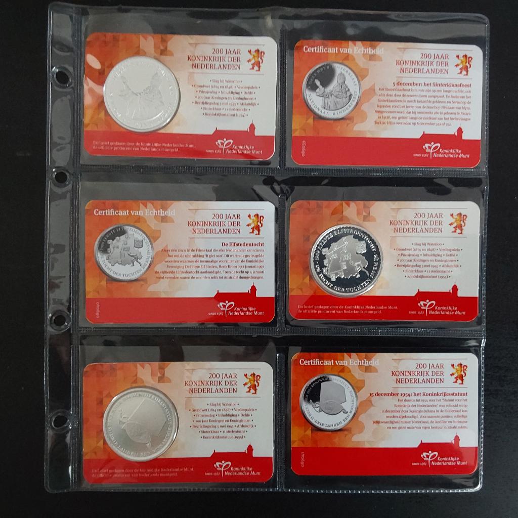 Collectie 200 Jaar koninkrijk der Nederlanden, Postzegels en Munten, Verzenden, Koningin Beatrix, Euro's, Setje