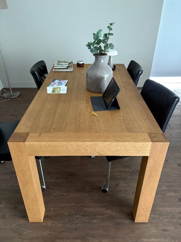 Eikenhouten eettafel van Bommel - Zo goed als nieuw, Ophalen, Eikenhout, 50 tot 100 cm, Zo goed als nieuw
