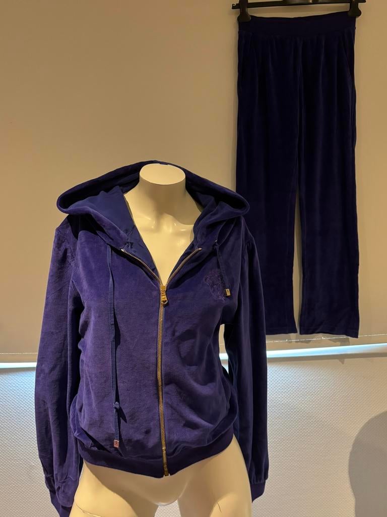 Versace fluweel huispak maat it 42, Kleding | Dames, Ophalen of Verzenden, Zo goed als nieuw, Maat 38/40 (M), Paars