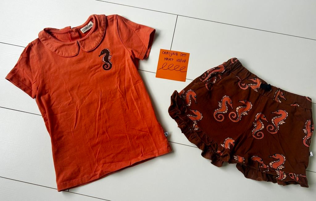Carlijnq set zeepaardje maat 122/128, Ophalen of Verzenden, Zo goed als nieuw