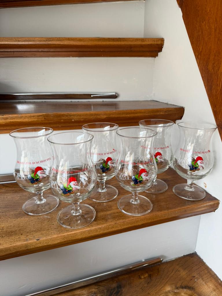 13x La chouffe bierglas 0,33L, Ophalen of Verzenden, Zo goed als nieuw, Glas of Glazen, Overige merken