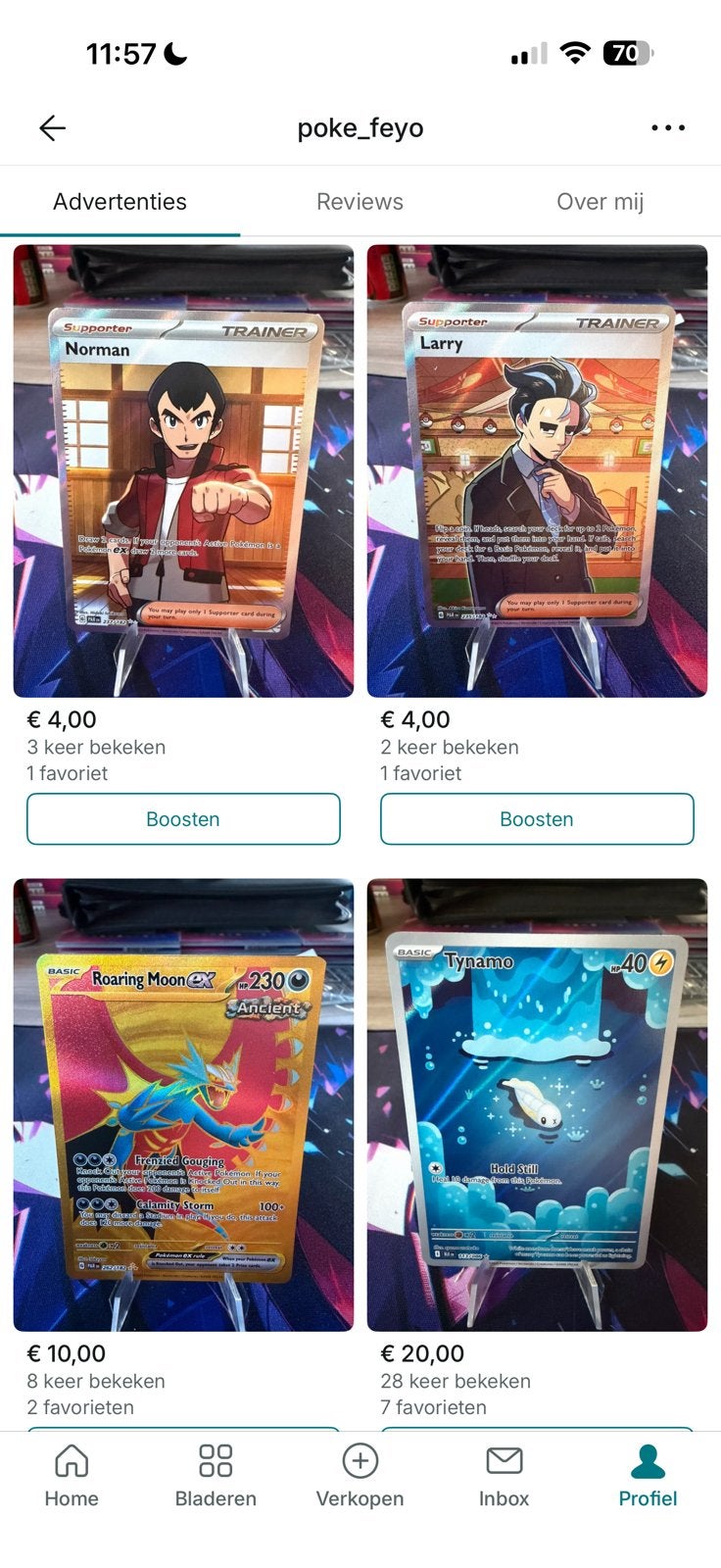 Tynamo, Roaring Moon, Norman, Larry te koop, Ophalen of Verzenden, Zo goed als nieuw