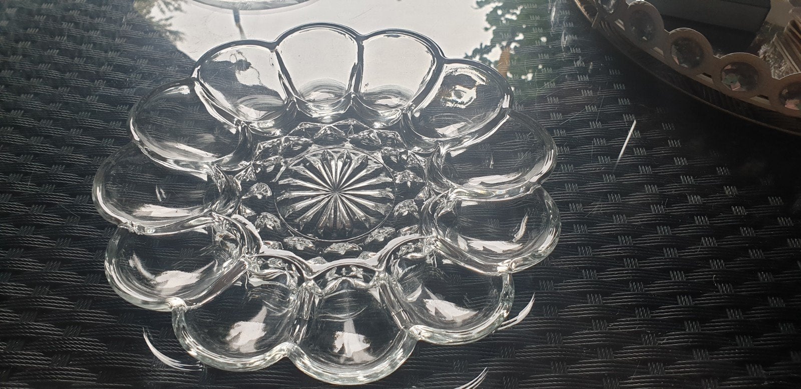 glazen eier/ oesterschaal, Huis en Inrichting, Ophalen, Glas, Klassiek, Glas of Glazen