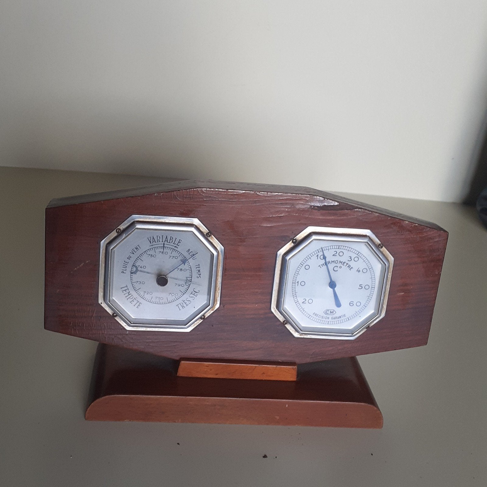 Art Deco Barometer, thermometer, Ophalen of Verzenden