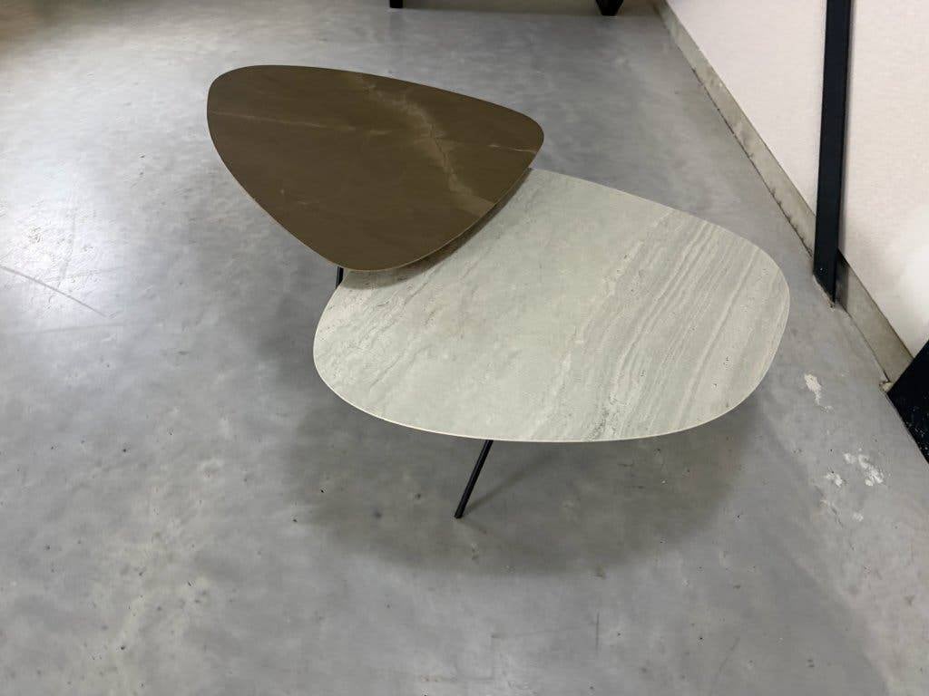 Leolux Liliom salontafels - set van 2 - topstaat, Ophalen, 50 tot 100 cm, Rond, 50 tot 100 cm