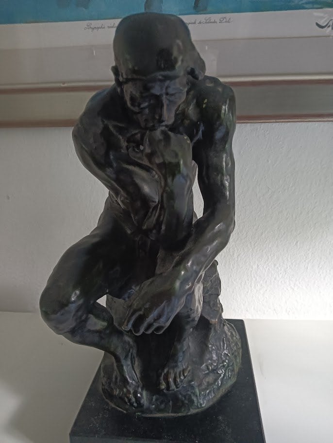 RODIN - de Denker en de Kus, Ophalen, Brons