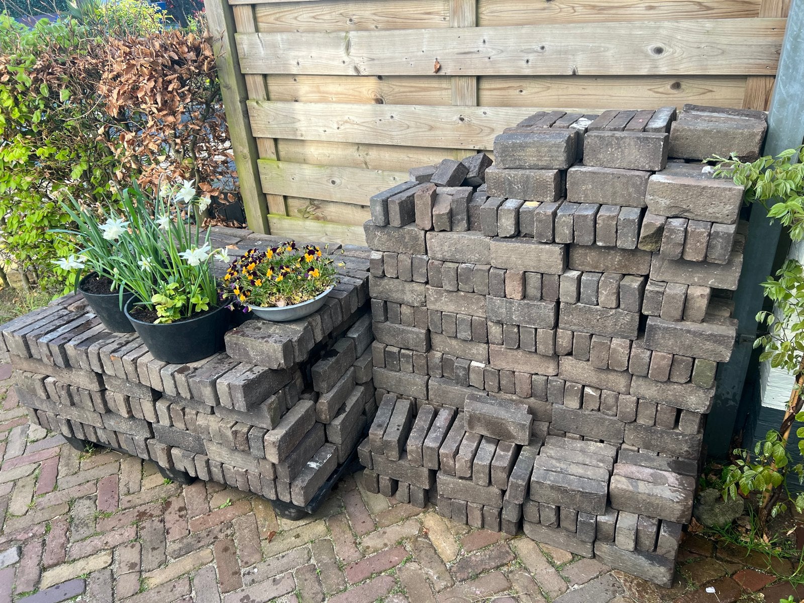 10m2 Waaltjes - Gebruikte Bestrating voor Tuin of Oprit, Tuin en Terras, Ophalen, Overige materialen, Gebruikt, Klinkers