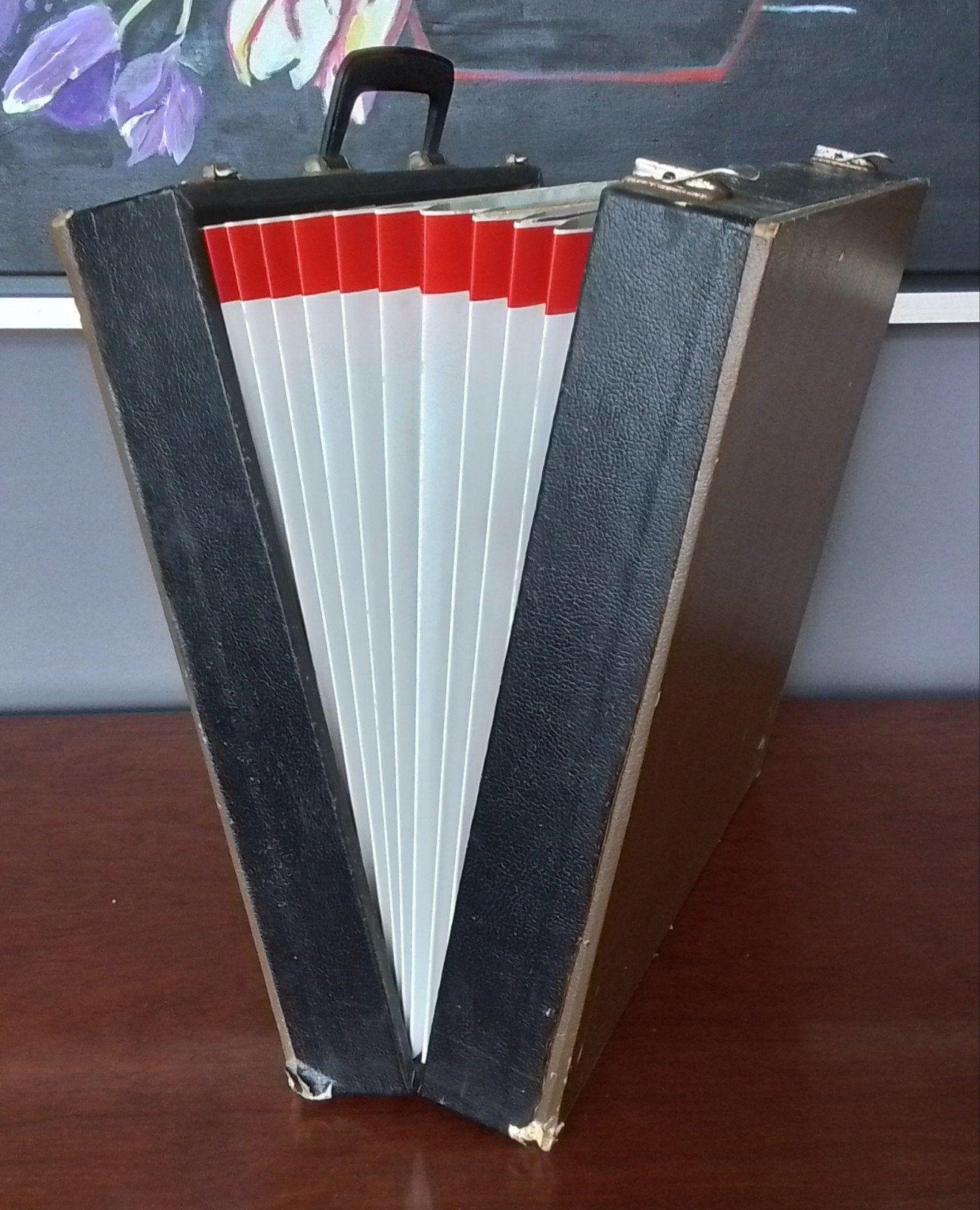 Vintage platenkoffer 36x34x10.5 cm voor LP's, Muziek en Instrumenten, Ophalen of Verzenden