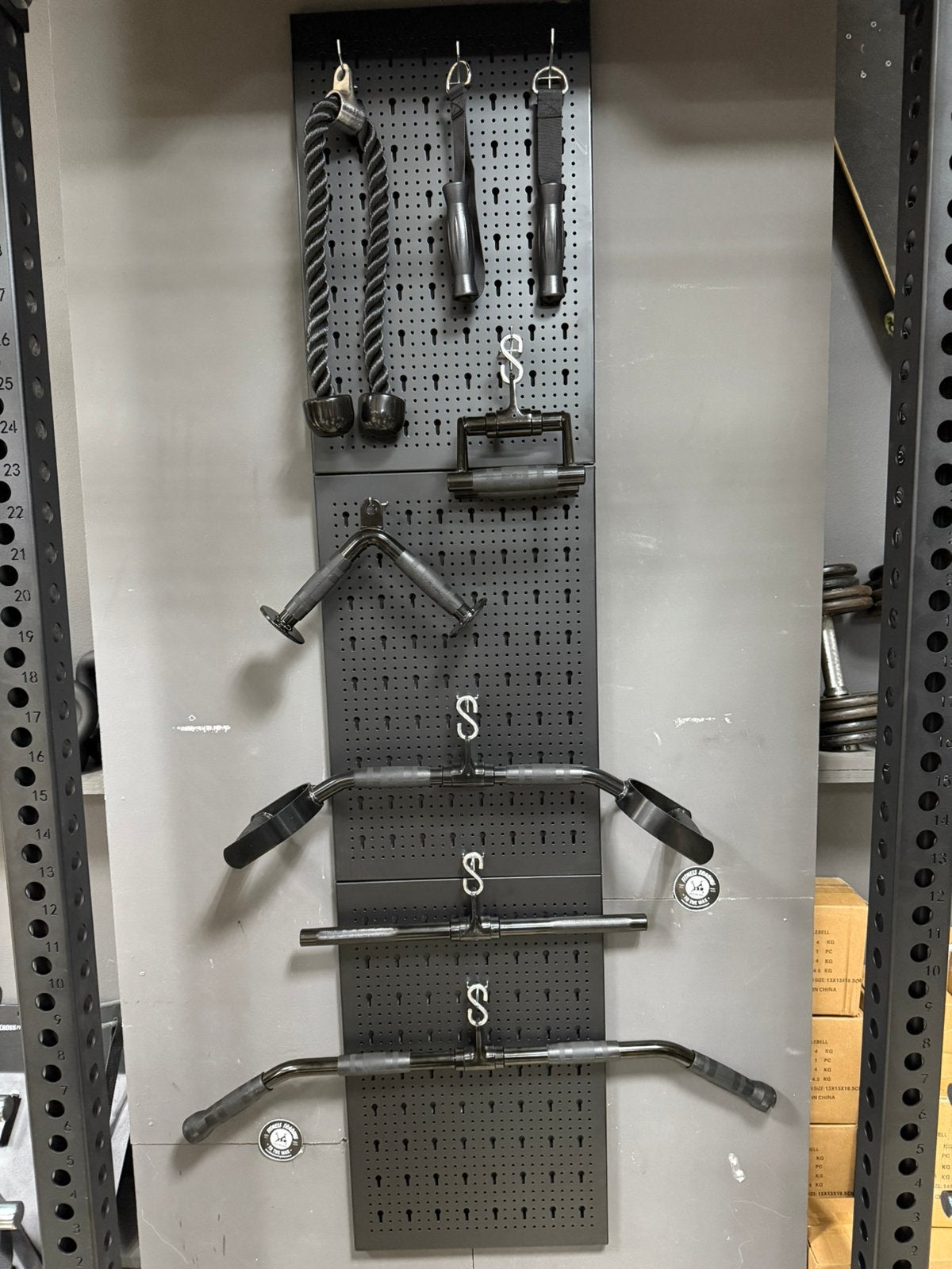 Set zwarte metalen grepen voor pully of krachtstation. Nieuw, Nieuw, Ophalen of Verzenden, ., Info@fitnesstradingtothemax.nl