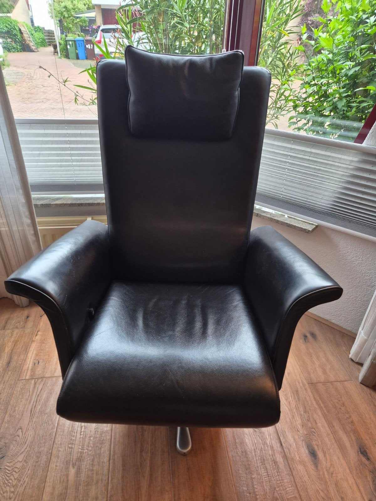Exclusieve FSM Filou design relaxfauteuil - Leer, Modern design, Ophalen of Verzenden, Zo goed als nieuw, 75 tot 100 cm
